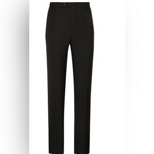 Hickey Freeman Mens Tuxedo Pants 35x30 Black Wool Grosgrain Stripe
